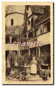 Postcard Old Hospice de Beaune iron forge Wells in the Court of Honor of the ...