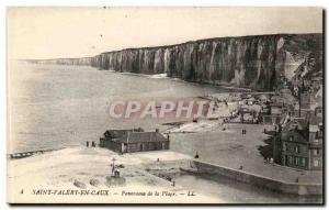St Valery en Caux Old Postcard Panorama Beach