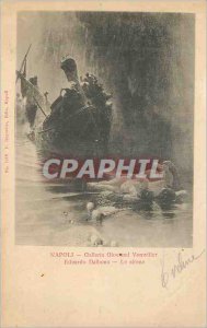 Old Postcard Napoli galleria giovanni Vonwiller Eduardo Dalbono the siren