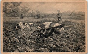 1900s Hunting Dogs Depose Series 6140 Artist Signed Arthur A. Davis Postcard