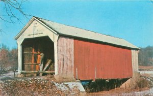 Parke County Indiana Phillips Covered Bridge Chrome Postcard Unused