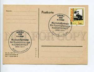 292187 EAST GERMANY GDR 1982 card Berlin 25 year of SPACE age