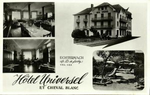 luxemburg, ECHTERNACH, Hotel Universel et Cheval Blanc (1960s) Postcard