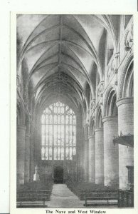 Gloucestershire Postcard - The Nave and West Window, Gloucester Cathedral ZZ1992