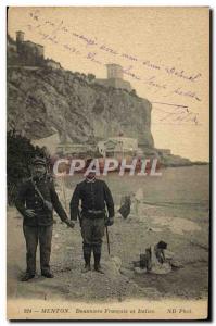 Postcard Old Customs Customs Customs Menton French and Italian