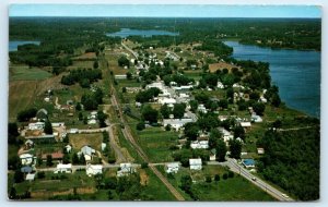 VERONA, Ontario Canada ~ AIR VIEW of VERONA & MUD LAKE c1960s   Postcard