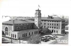 Moose Jaw Canada CPR Station Real Photo Vintage Postcard AA10075