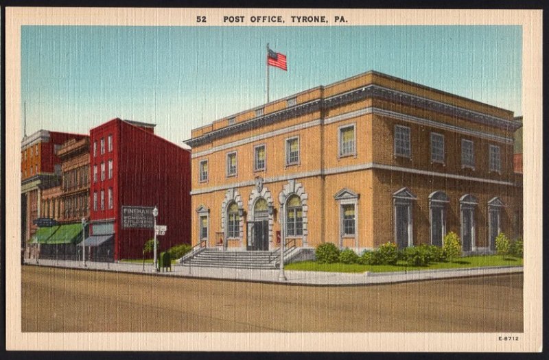 Pennsylvania ~ Post Office TYRONE - LINEN