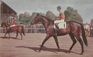 Postcard NASHUA Thoroughbred Belmont Stakes Winner 1955