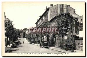 Postcard Old Saint Cloud Coteaux Avenue Longchamp