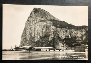 Mint Real picture Postcard RPPC Rock Of Gibraltar From Airfield