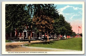 US Army Enlisted Men's Quarters - East Jefferson Barracks, Missouri   - Postcard