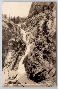 Seven Falls So Cheyenne Canon Colorado Springs RPPC Sanborn Photo Postcard L26