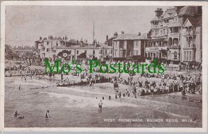 Sussex Postcard - Bognor Regis West Promenade  RS32596