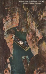 Vintage Postcard 1930's Crystal Lake Mammoth Cave Kentucky Frozen Niagara Ent.