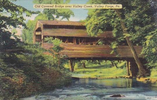 Old Covered Bridge Over Valley Creek Valley Forge Pennsylvania