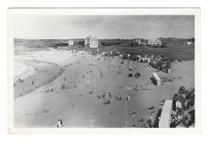 RPPC France Saint Briac Plage du Port Hue Beach GABY Glossy Photo 1950 Postcard