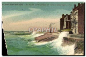 Old Postcard Boulogne sur Mer Route De Winereux A big Time Of Day