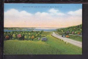 Waco Dam and Lake on Highway 67,Waco,TX Postcard 