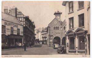 Herefordshire; Market Square, Ross On Wye PC, By Jarrold, Shows Burton's Grocers 