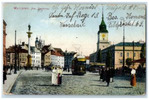 1924 Warszawa(Warsaw) Plac Zamkowy Poland Due 2 Cents Posted Postcard