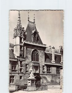 Postcard Statue et Palais Jacques Coeur, Bourges, France