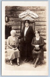 1920's RPPC HOT SPRINGS ARKANSAS HAPPY HOLLOW HOTEL OUR SUMMER HOME STUDIO PHOTO