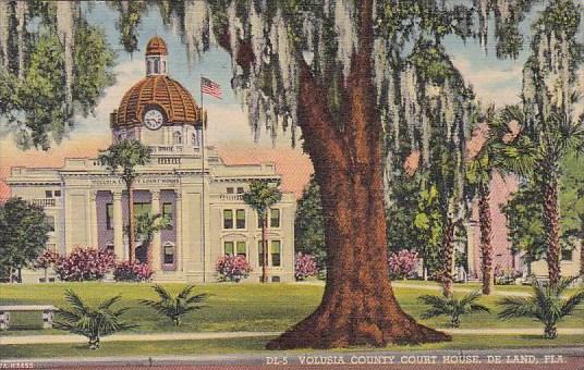 Florida Deland Volusia County Court House 1953