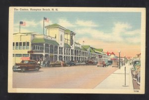 HAMPTON BEACH NEW HAMPSHIRE CASINO STREET SCENE NH VINTAGE POSTCARD