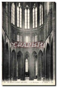 Old Postcard Mont Saint Michel Basilica