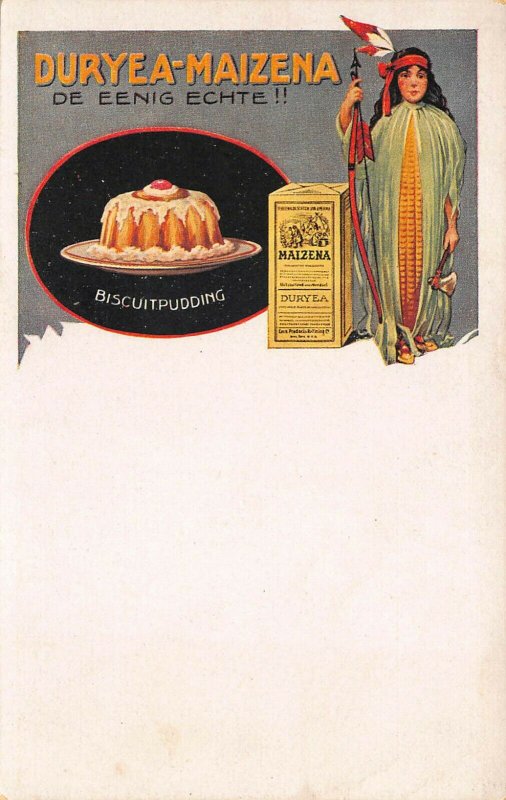 Duryea-Maizena The ONLY REAL !! Biscuit Pudding Advertising Postcard