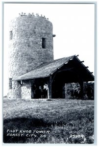 1960 View Of Pilot Knob Tower Forest City Iowa IA RPPC Photo Vintage Postcard