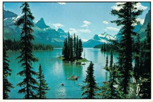 Canada Maligne Lake Jasper National Park Vintage Postcard BS.06