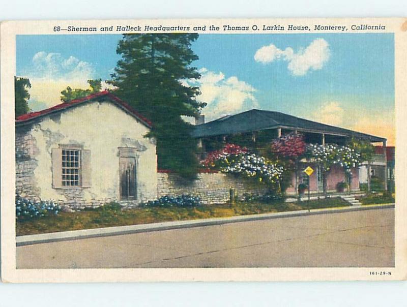 Unused Linen HISTORIC HOME Monterey California CA d0883