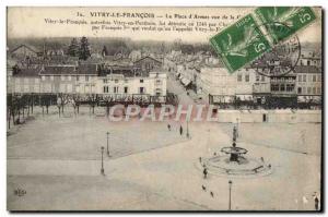 Old Postcard Vitry Le Francois Place d & # 39Armes