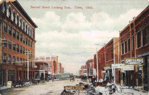 Second Street Looking East Tulsa Oklahoma 1909 postcard