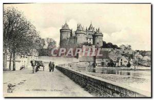 Old Postcard Combourg Chateau Carriages