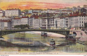 LYON, Rhone, France, PU-1915; Pont La Feuilee, Quai St. Vincent et les Chartreus