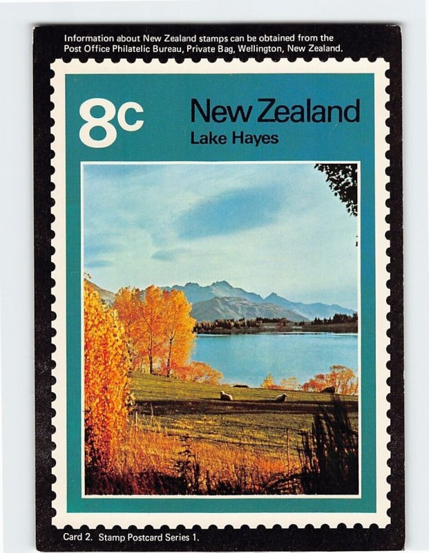 B-112199 Lake Hayes 8 Cent Stamp, New Zealand