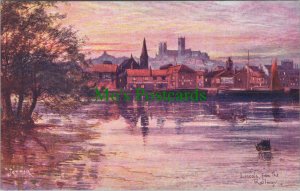 Lincolnshire Postcard - Lincoln From The Railway. Artist Jotter  RS35859