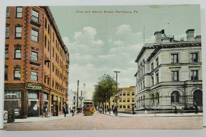 Harrisburg Pa Third and Walnut St c1915 Postcard P18