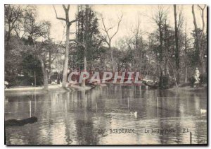 Old Postcard Bordeaux Public Garden