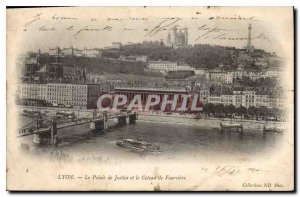 Postcard Old Lyon Courthouse and the Coteau de Fourviere