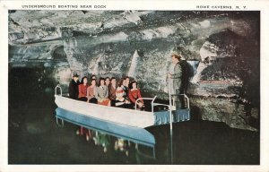 Underground Boating on The Lake Howe Caverns N.Y. Postcard 2R3-277