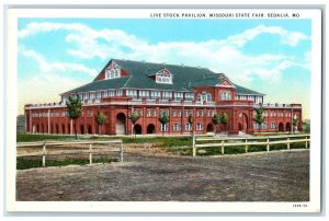 c1920 Live Stock Pavilion Missouri State Fair Sedalia Missouri Unposted Postcard
