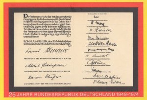 Bonn AM Rhein 25 Jahre Bundesrepublik Deutschland Postcard