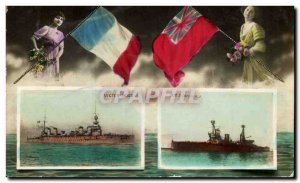 Old Postcard War Ship HMS Inflexible Victor Hugo