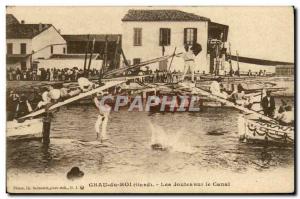 Old Postcard Grau du Roi The jousts on the canal