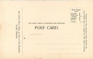 c1907 Chromograph Postcard; McCloud River Falls CA on SPRR Siskiyou County