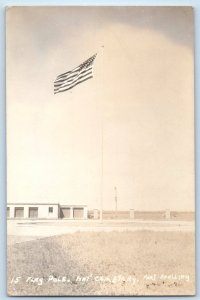 Flag Pole National Cemetery Fort Snelling Minnesota MN RPPC Photo Postcard
